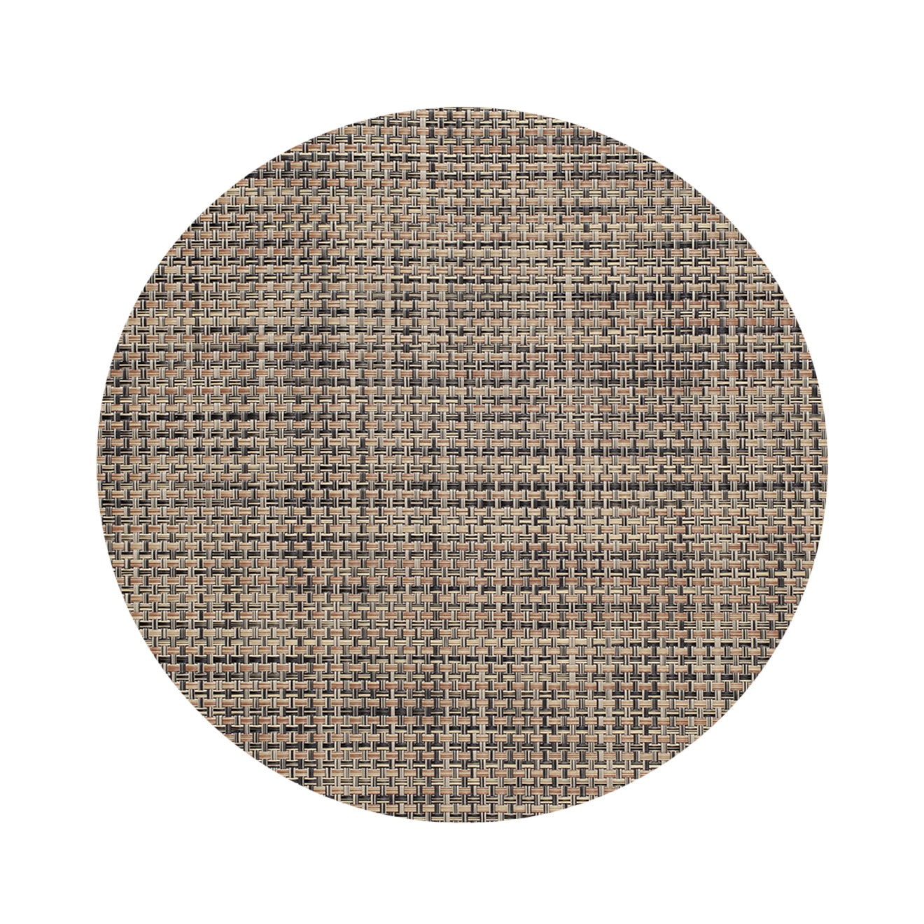 Round Placemats in Mix of Warm Beige, Warm Brown and Black