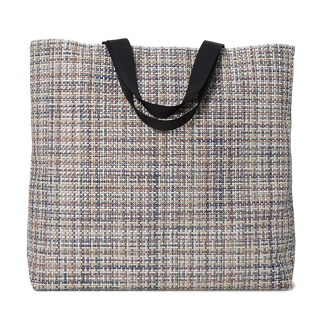 Large 19" x 22" Bag in Light Warm Beige Base with Multicolored Accents