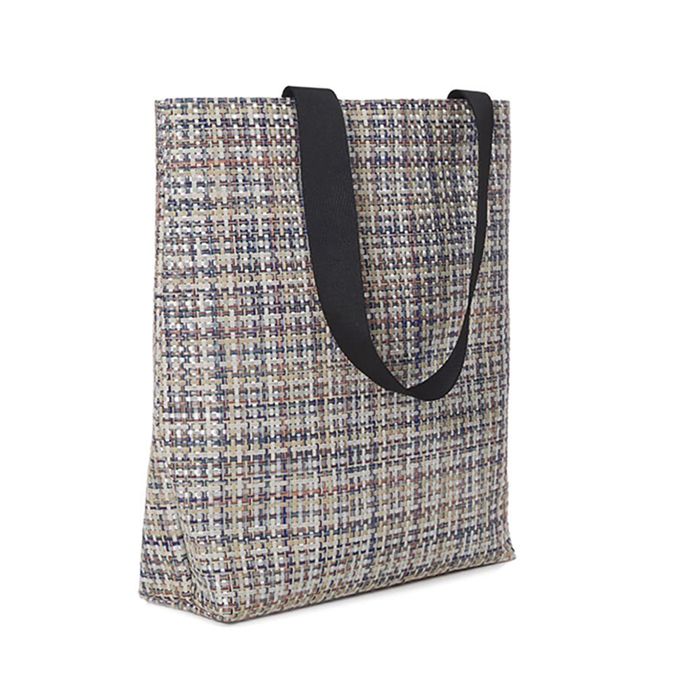 Small 15" x 15" Side of Bag in Light Warm Beige Base with Multicolored Accents