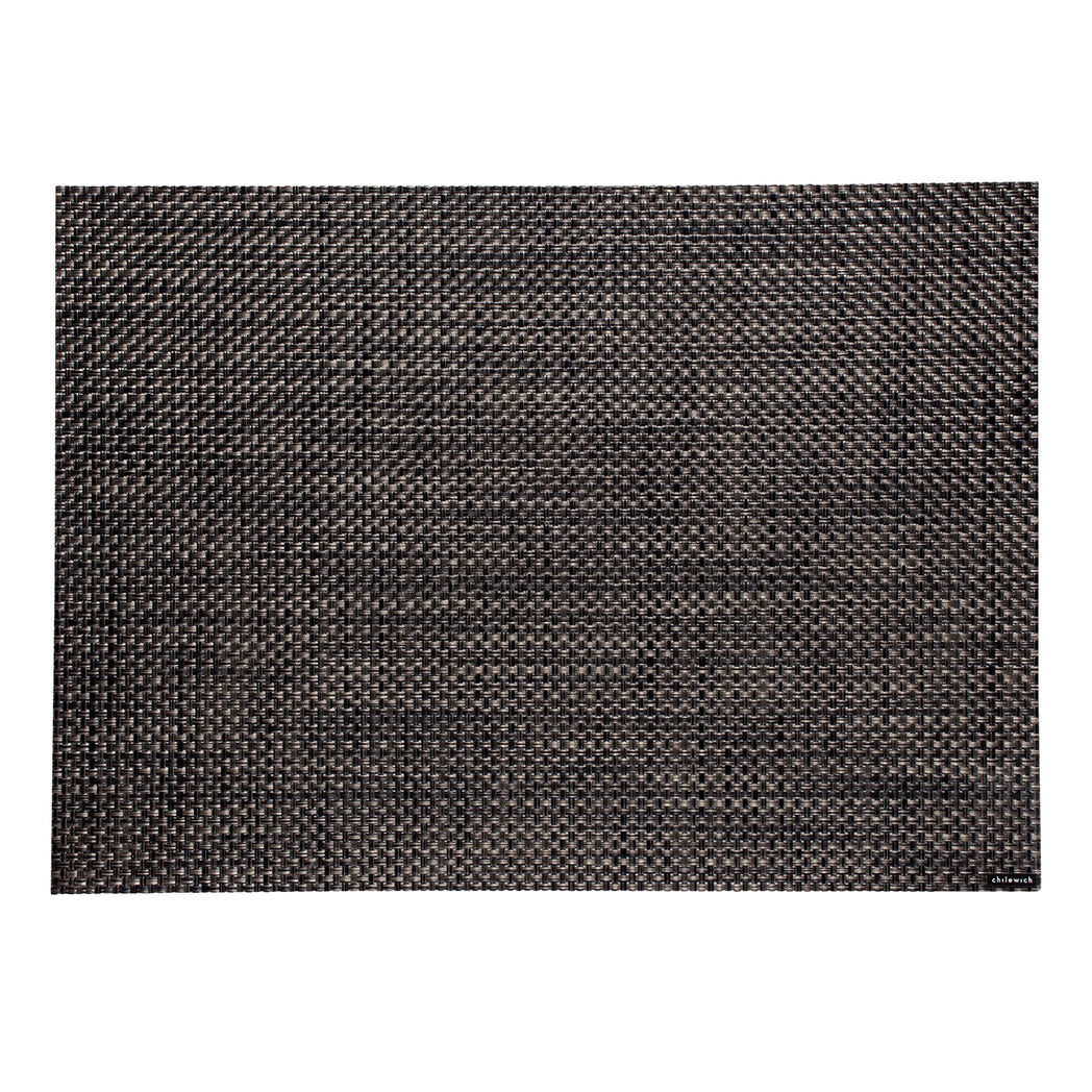 Rectangle Placemats in Black with Midtone Warm Silver