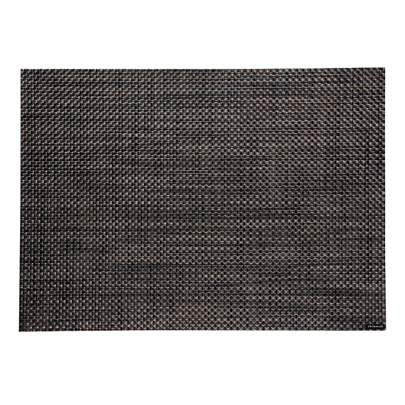 Rectangle Placemats in Black with Midtone Warm Silver