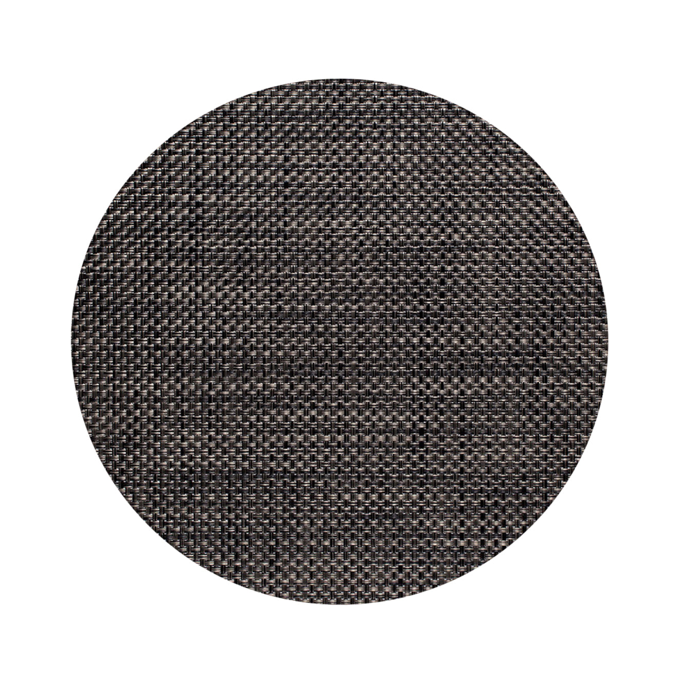 Round Placemats in Black with Midtone Warm Silver