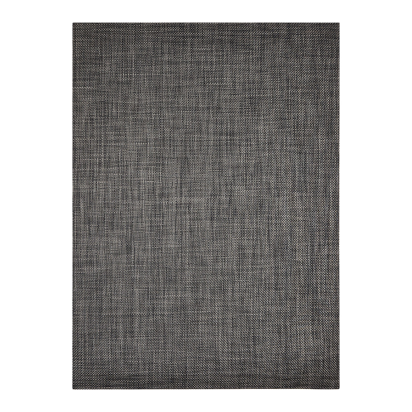 Rectangle Woven Floor Mat in Black with Midtone Warm Silver