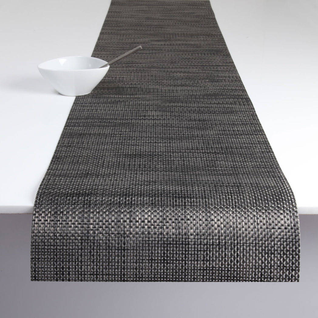 14'' x 72'' Table Runners in Black with Midtone Warm Silver