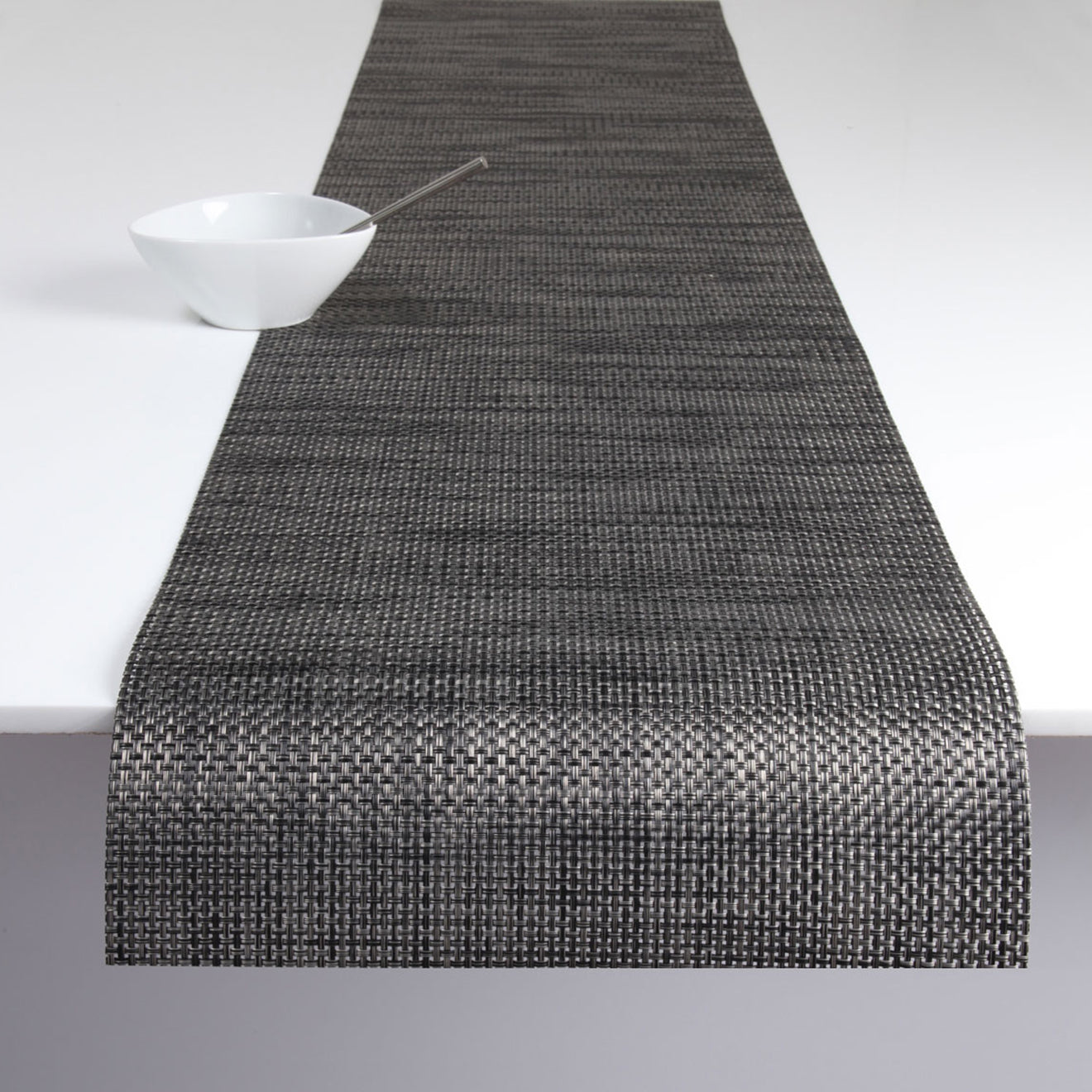 14'' x 72'' Table Runners in Black with Midtone Warm Silver