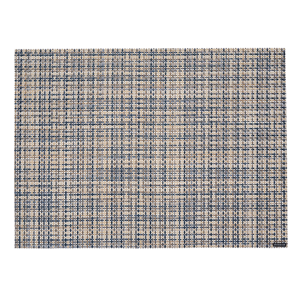 Rectangle Placemats in Mix of Light Golden Brown, Tan and Muted Navy