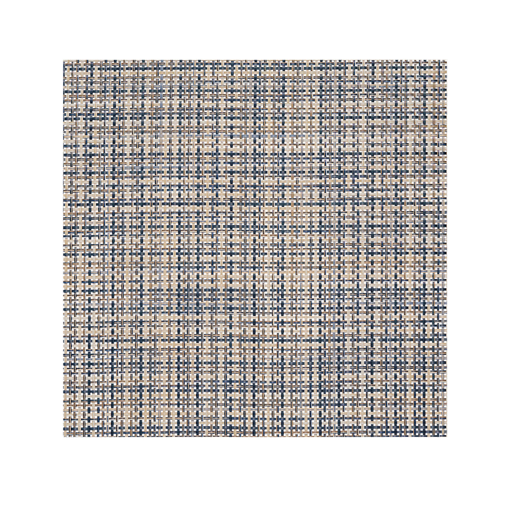 Square Placemats in Mix of Light Golden Brown, Tan and Muted Navy