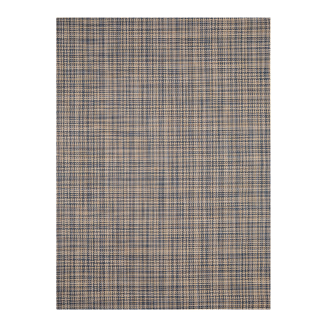 Coast Woven Floor Mat in Mix of Light Golden Brown, Tan and Muted Navy