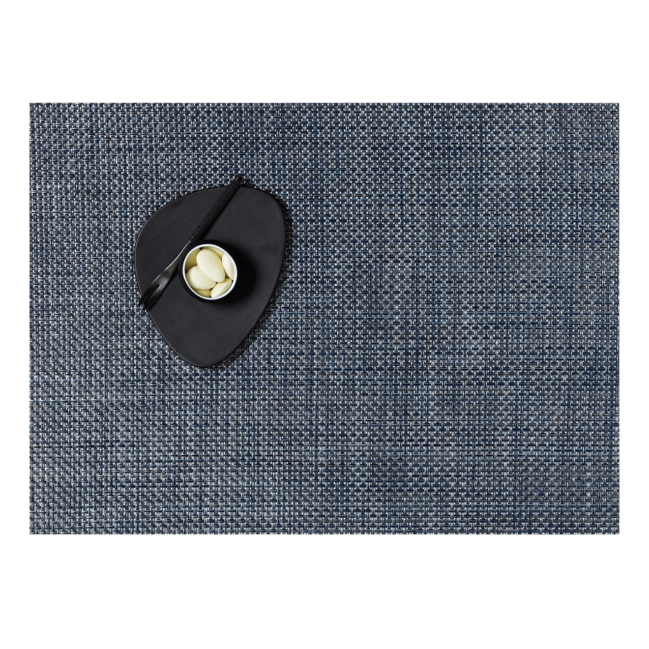 Basketweave Placemats - Denim With Prop