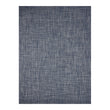 Rectangle Woven Floor Mat in Midtone Blue with Light Cool Silver