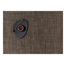 Rectangle Placemats in Mix of Dark Brown, Midtone Warm Brown and Metallic Silver