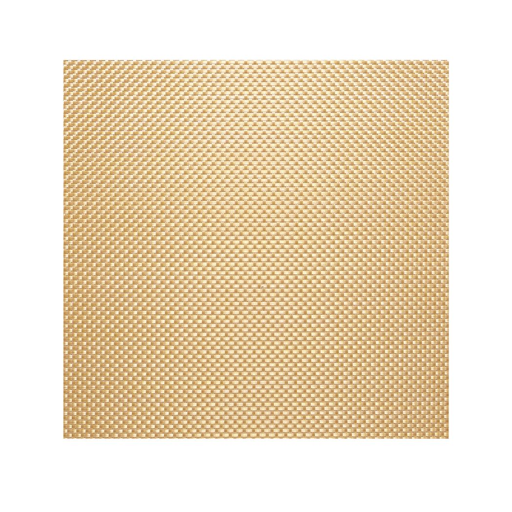 Chilewich Basketweave floor mat in Gilded, showcasing woven terrastrand yarn texture and modern design aesthetic.
