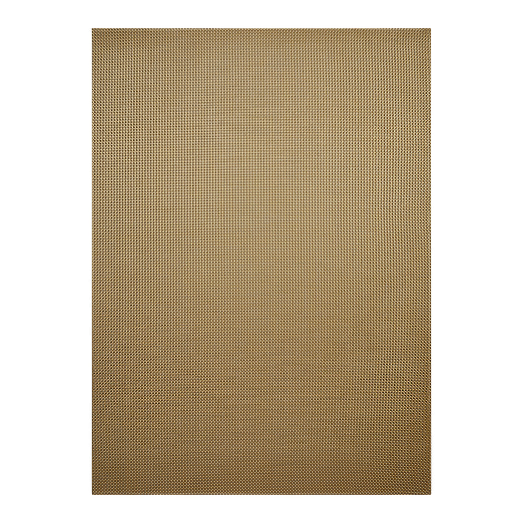 Gilded Woven Floor Mat in Metallic Yellow Gold