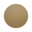 Round Woven Floor Mat in Metallic Yellow Gold