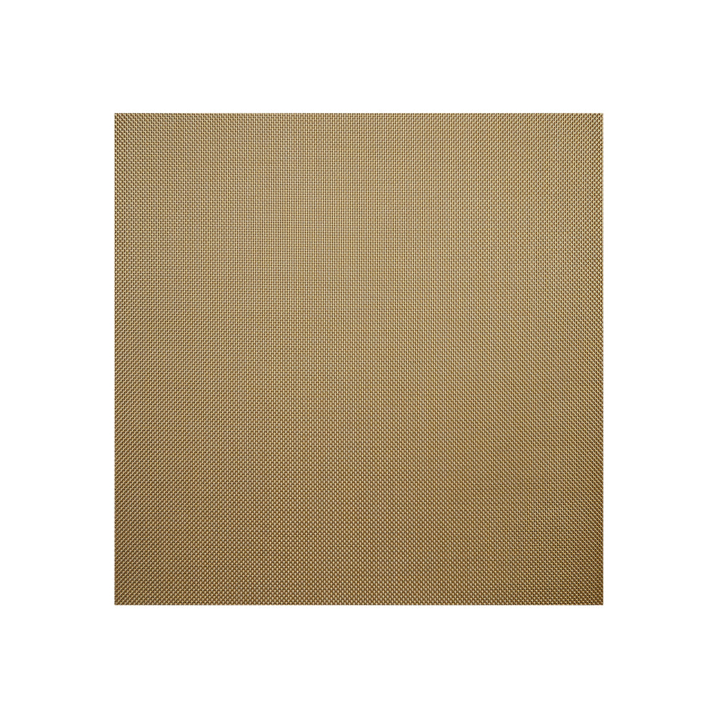 Gilded Woven Floor Mat in Metallic Yellow Gold