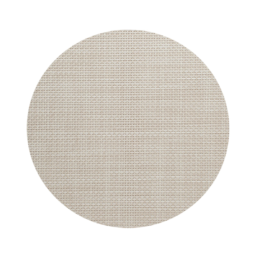 Round Placemats in Light Warm Beige
