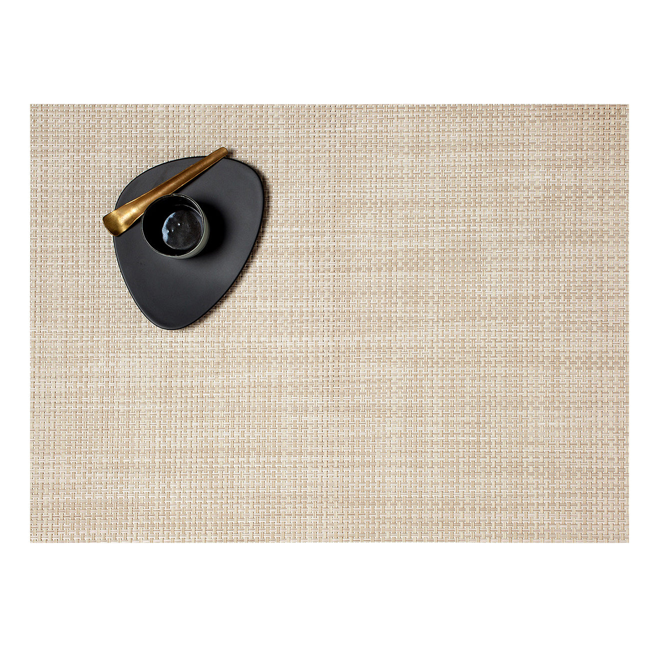 Basketweave Placemats - Khaki With Prop