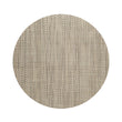 Round Placemats in Metallic Midtone Warm Beige Tones