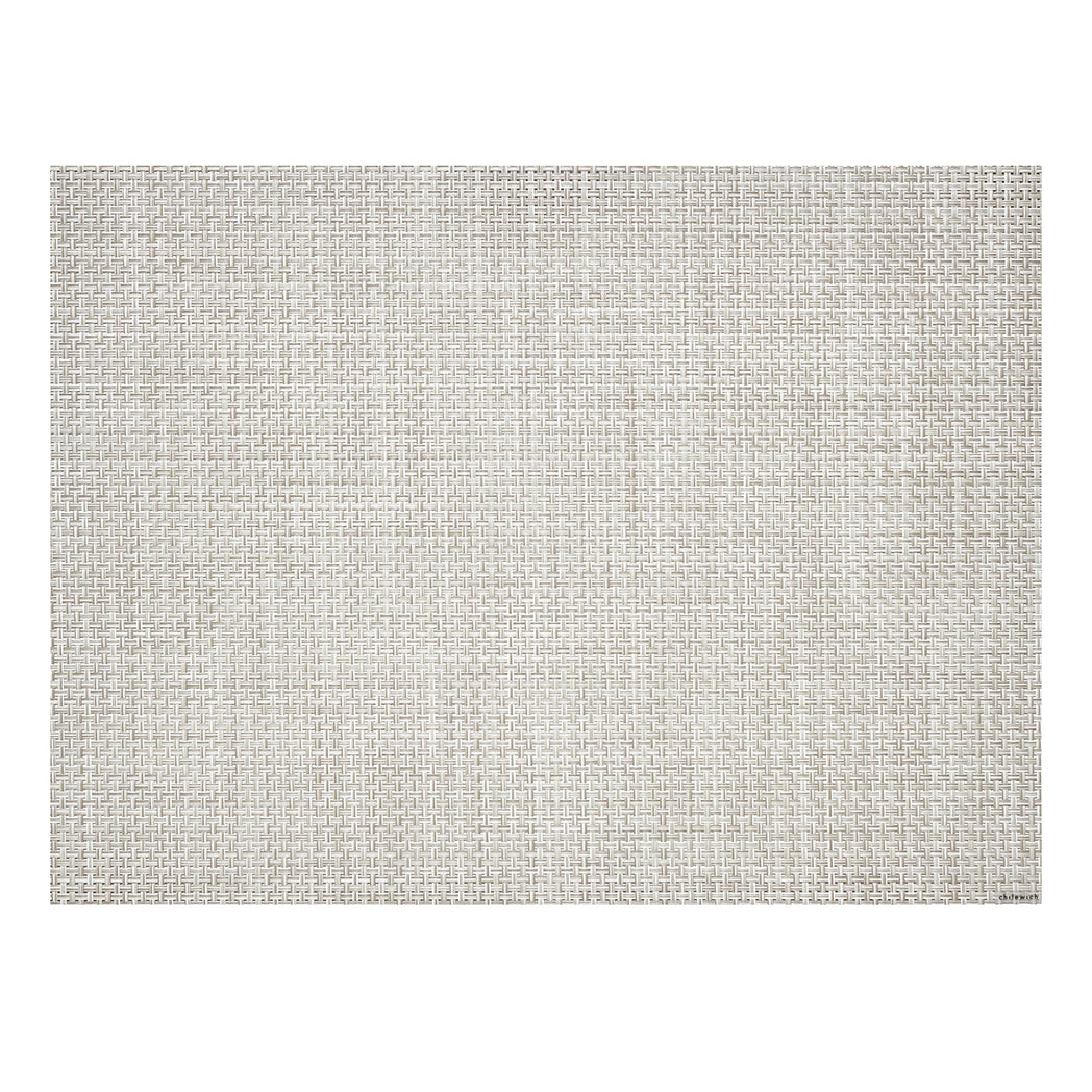 Rectangle Placemats in Light Cool Beige with White