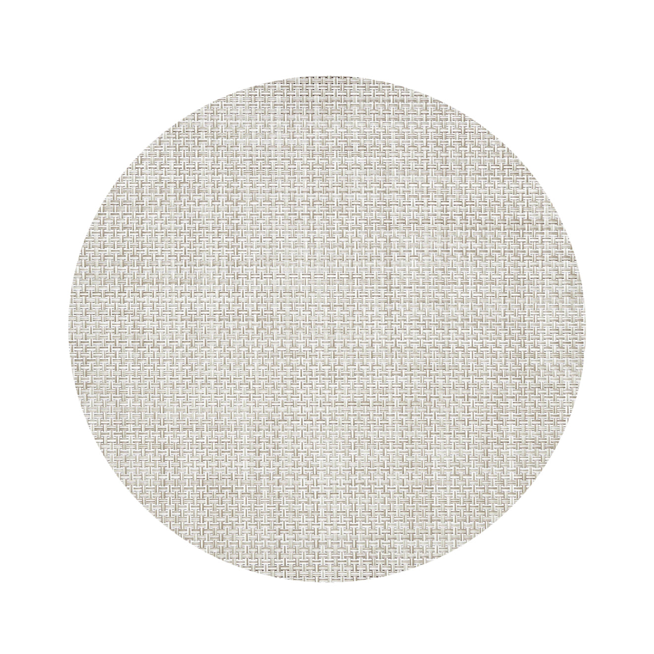 Round Placemats in Light Cool Beige with White
