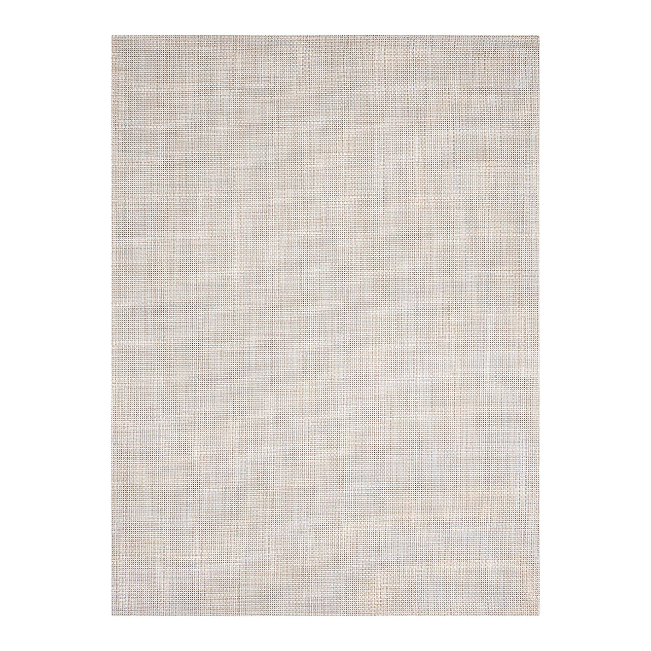 Natural Woven Floor Mat in Light Cool Beige with White