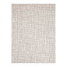 Natural Woven Floor Mat in Light Cool Beige with White