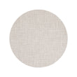 Round Woven Floor Mat in Light Cool Beige with White