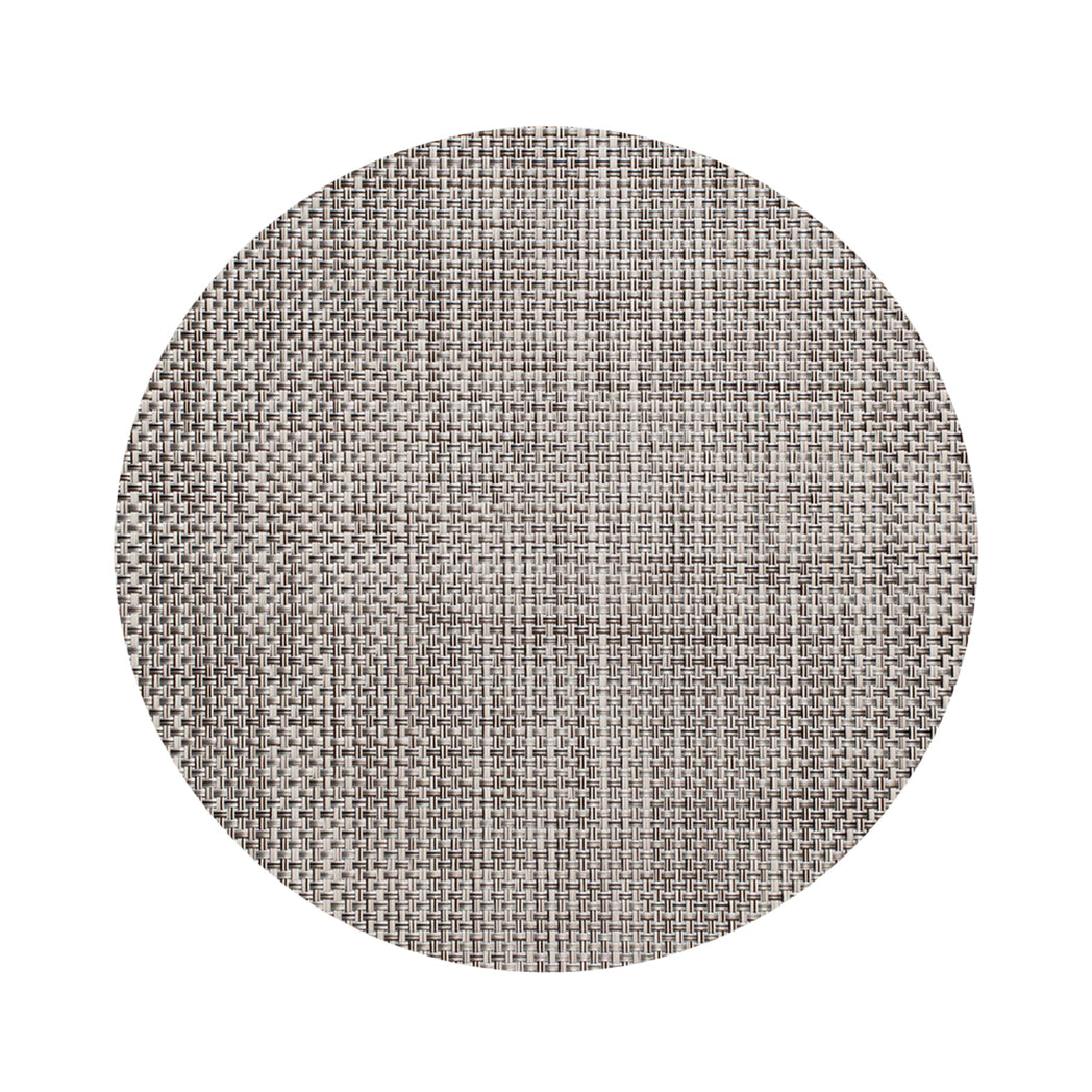 Round Placemats in Mix of Light Neutral Beige and Dark Greige