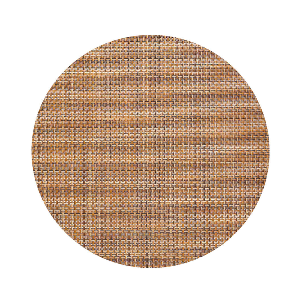 Round Placemats in Mix of Golden Brown, Tan and Midtone Brown