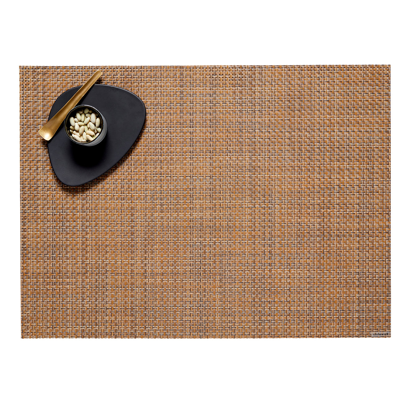 Basketweave Placemats - Teak With Prop