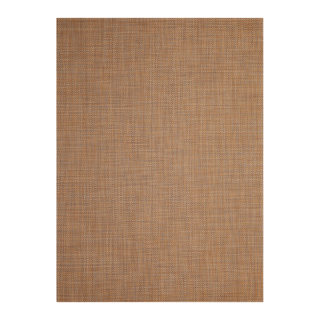 Teak Woven Floor Mat in Midtone Cool Grey