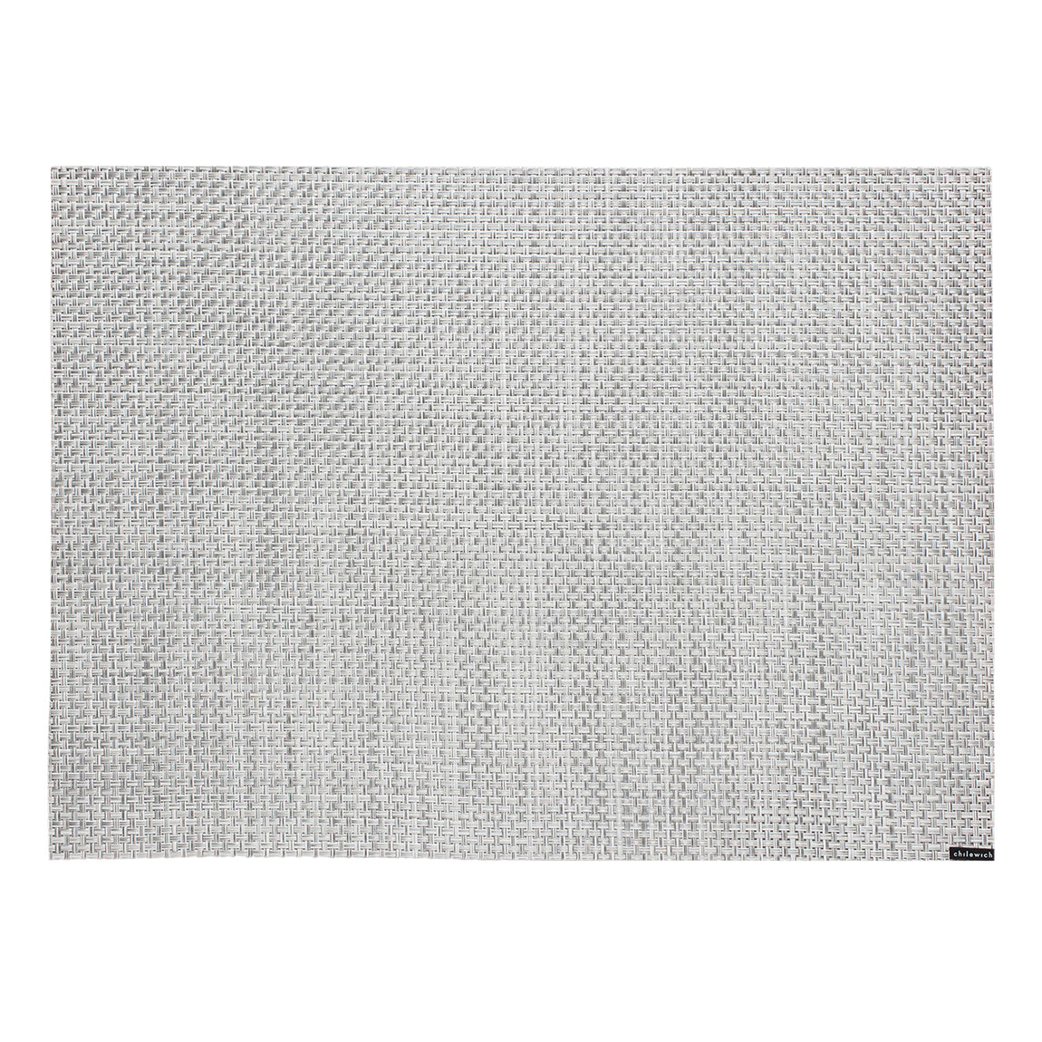 Basketweave Placemats - White/Silver