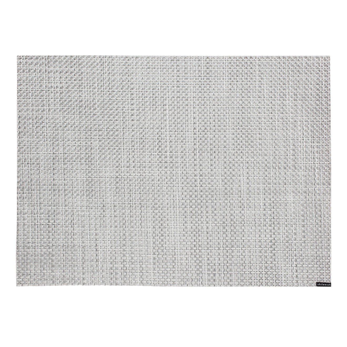 Rectangle Placemats in Light Cool Silver with White