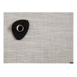 Basketweave Placemats - White/Silver With Prop
