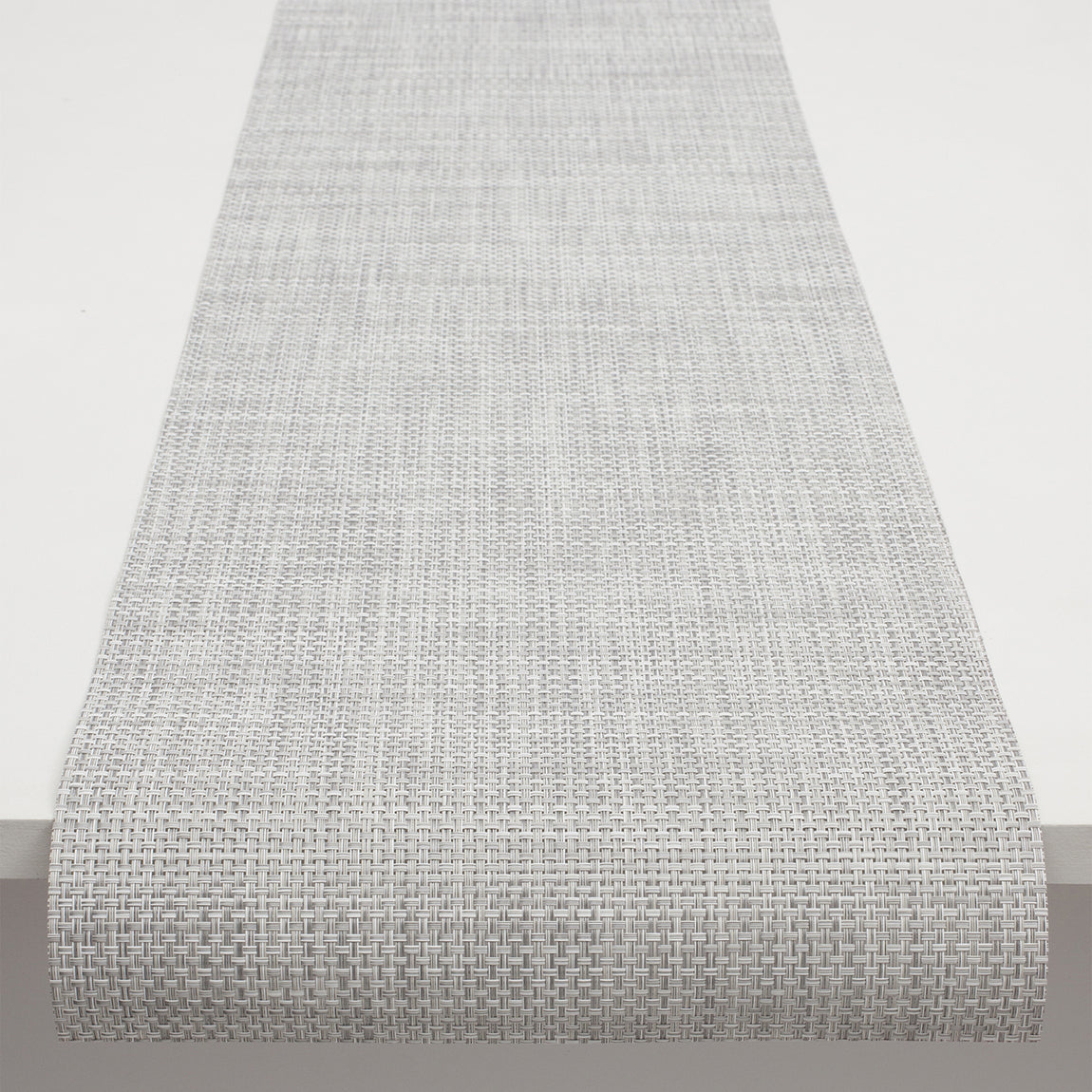 Basketweave Table Runners - White/Silver View 1