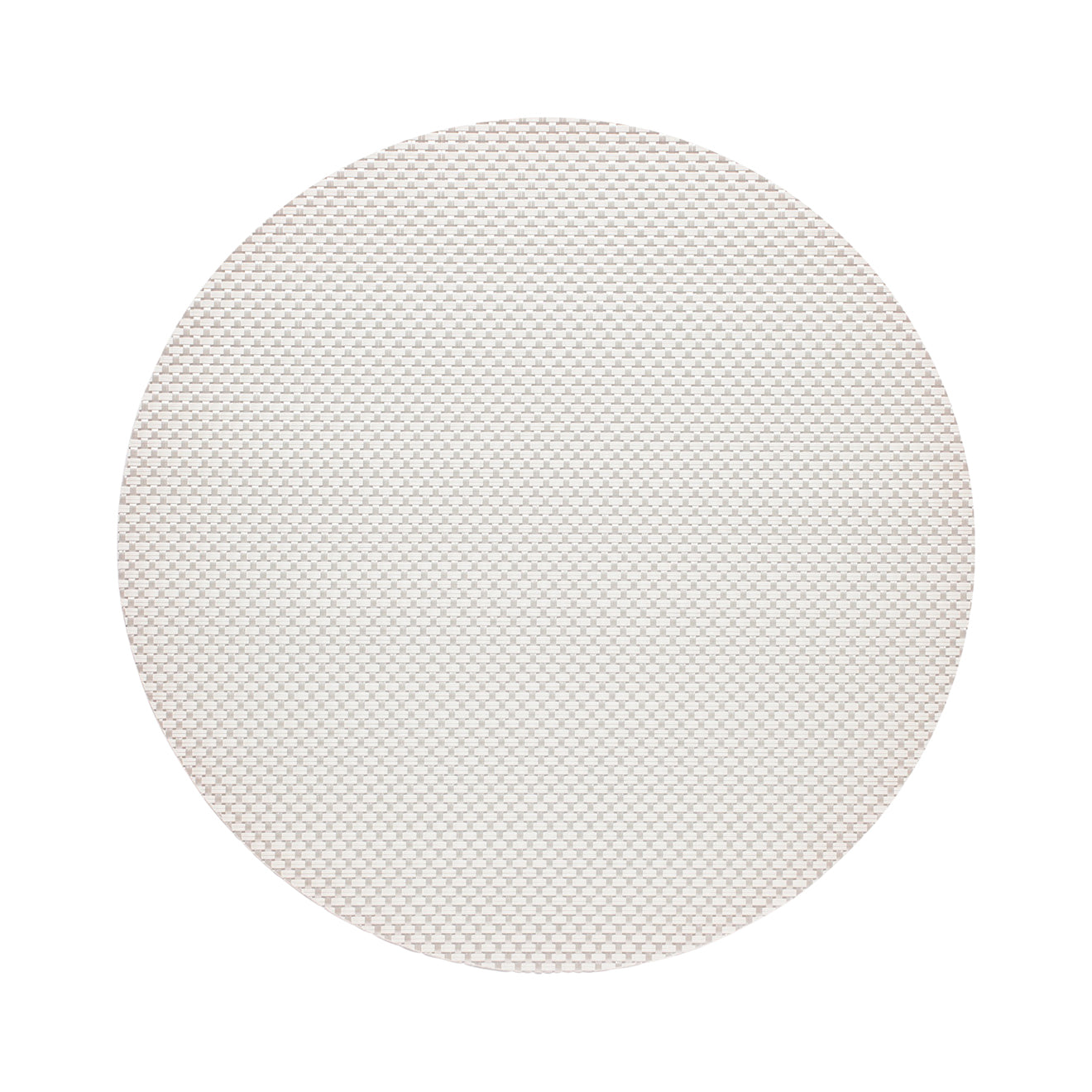 Chilewich Basketweave floor mat in White, showcasing woven terrastrand yarn texture and modern design aesthetic.