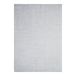 White/Silver Woven Floor Mat in Metallic White