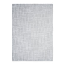 White/Silver Woven Floor Mat in Metallic White