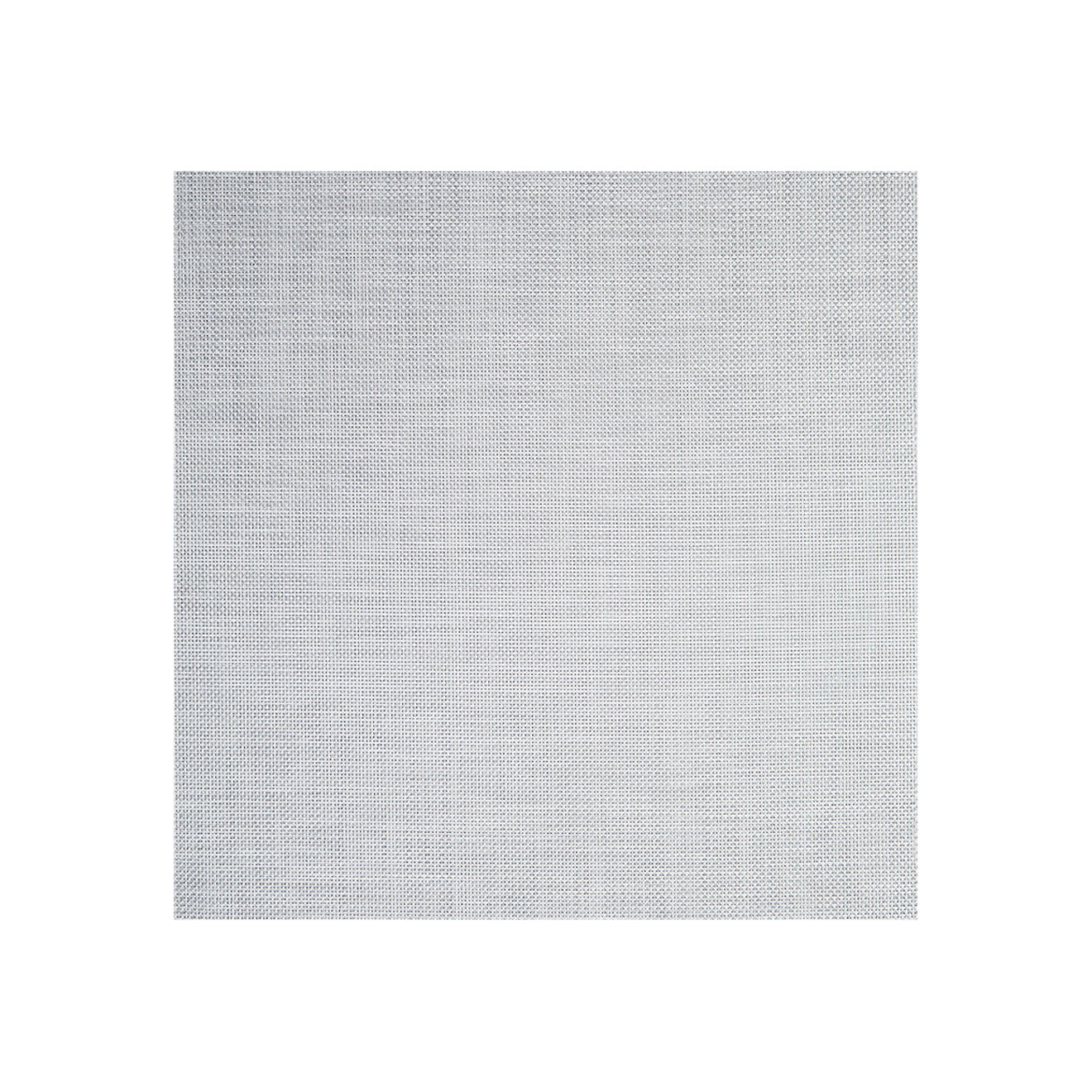 White/Silver Woven Floor Mat in Light Cool Silver with White