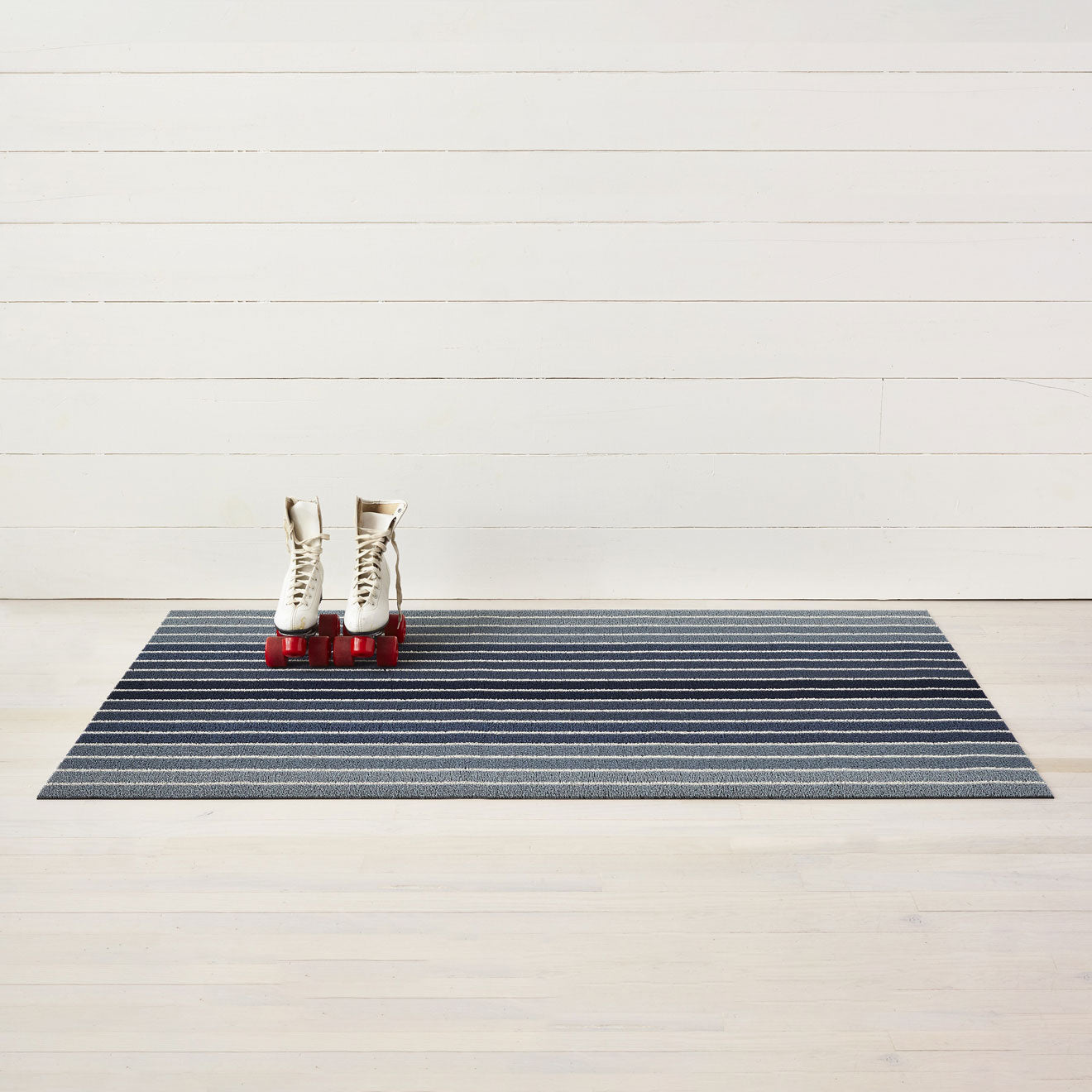 Block Stripe Shag Mats - Denim Big Mat