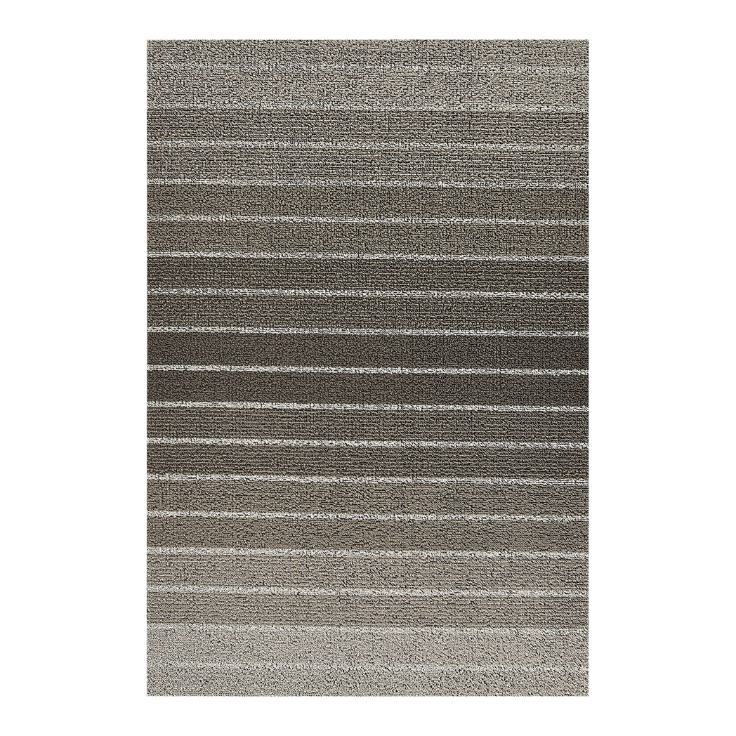 Taupe Shag Mats in Mix of Greige Tones and White
