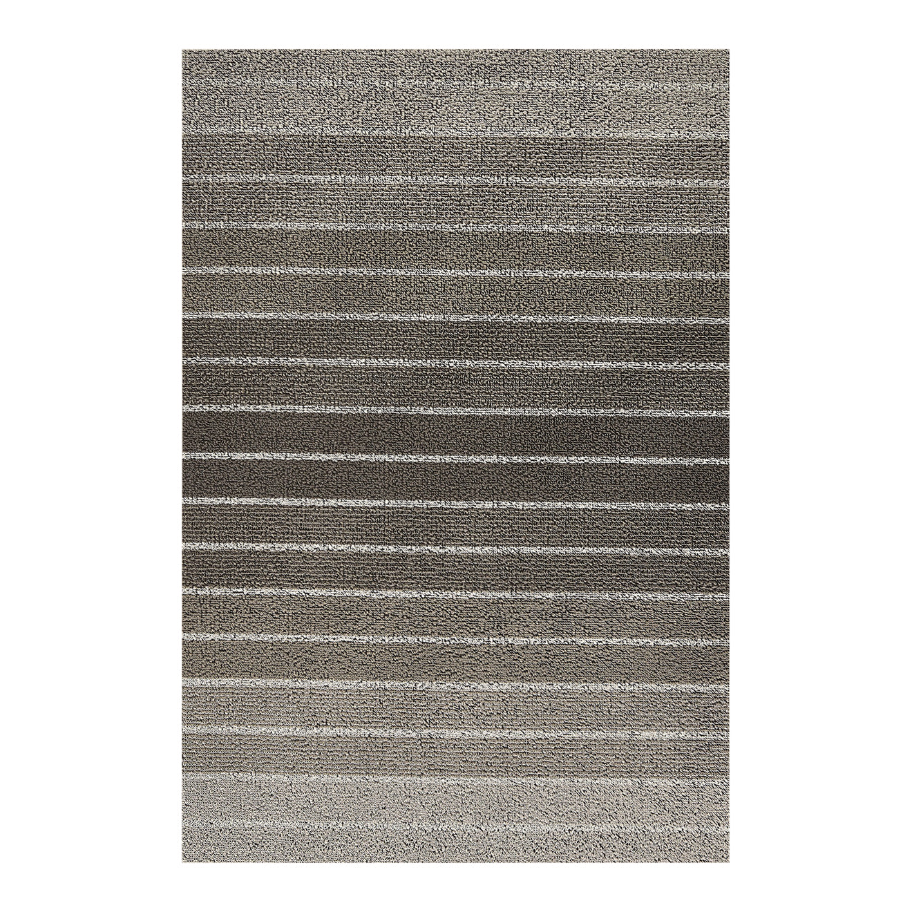 Taupe Shag Mats in Mix of Greige Tones and White