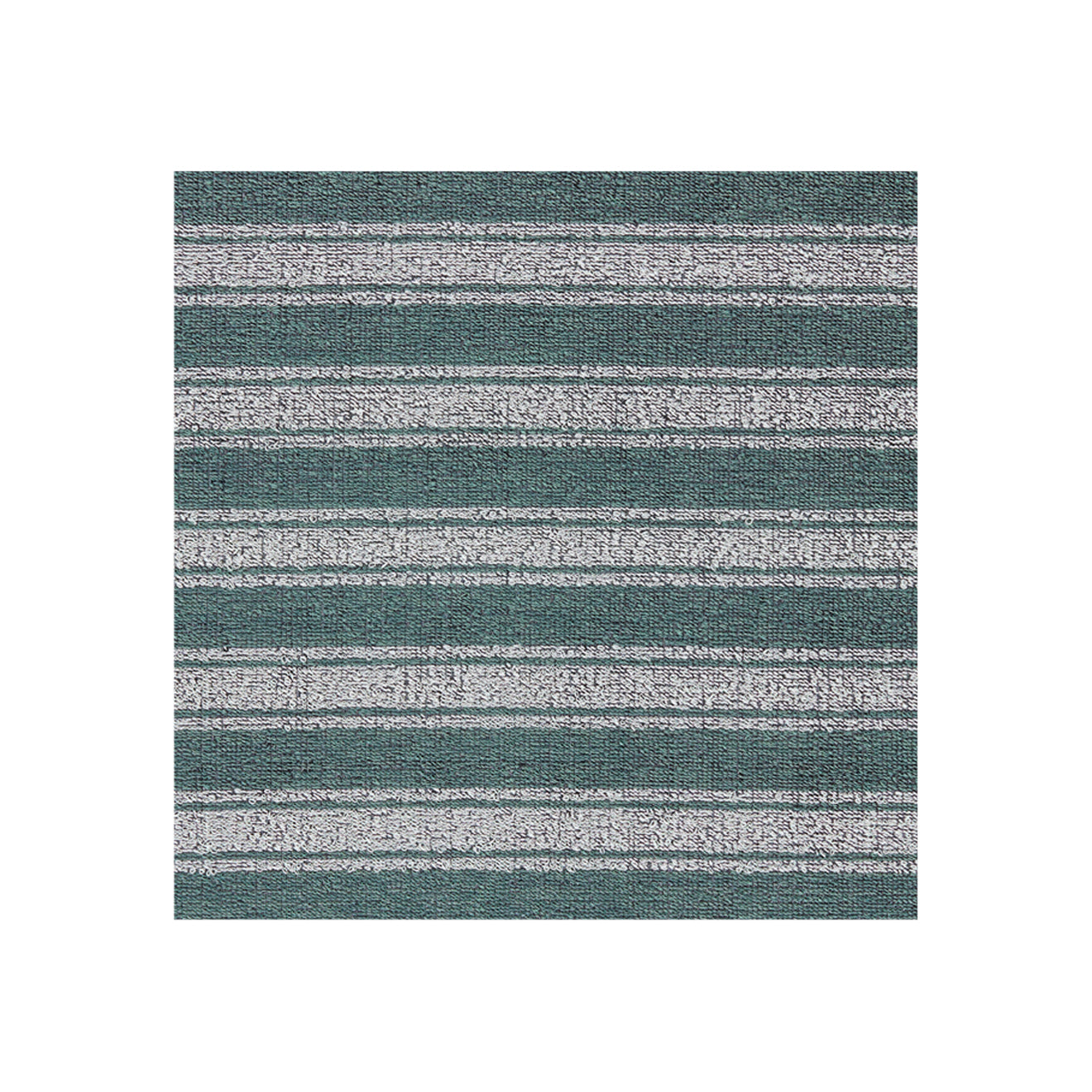 Chilewich striped woven mat with textured terrastrand yarn surface, featuring modern linear design and durable finish.