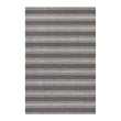 Chilewich striped woven mat with textured terrastrand yarn surface, featuring modern linear design and durable finish.