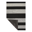 Bold Stripe Shag Mats - Black/White Corner