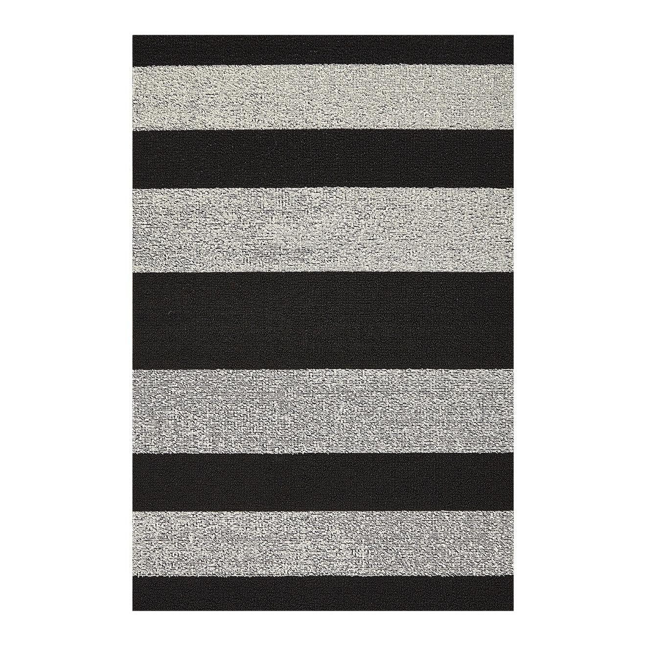 chilewich Bold Stripe Shag Mats Shag Mats Black white