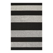 Rectangle Shag Mats in Mix of Black and White