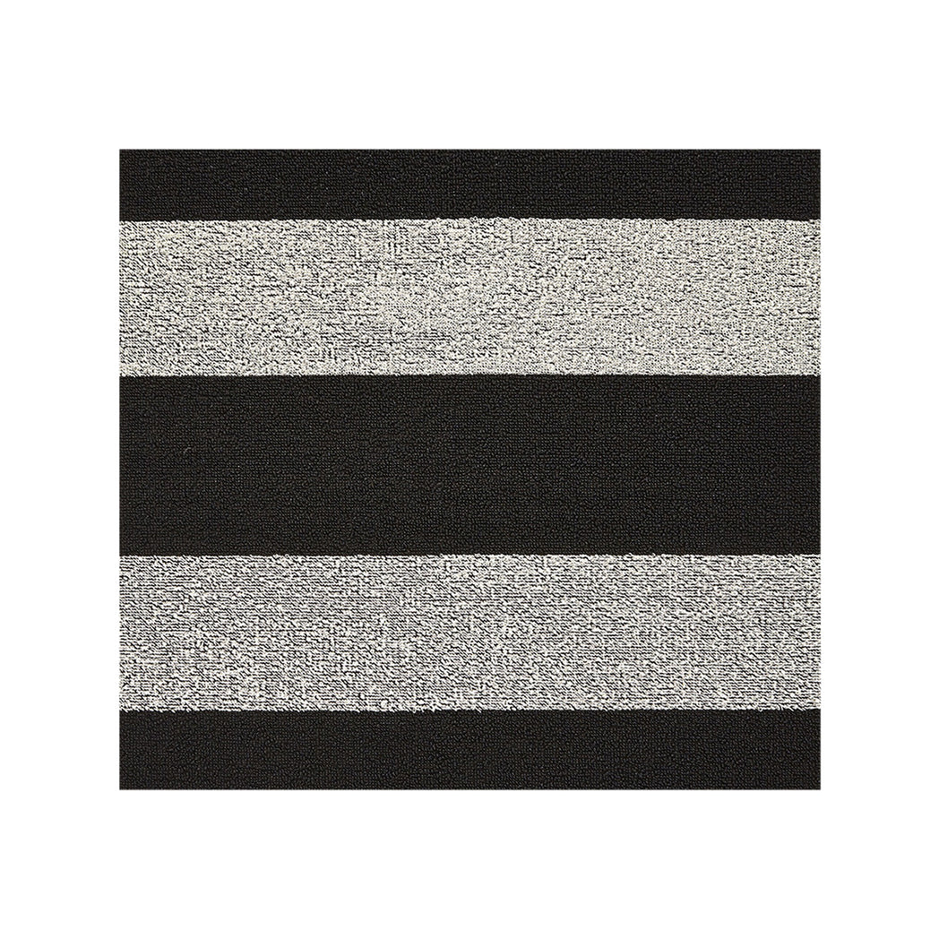 Square Shag Mats in Mix of Black and White
