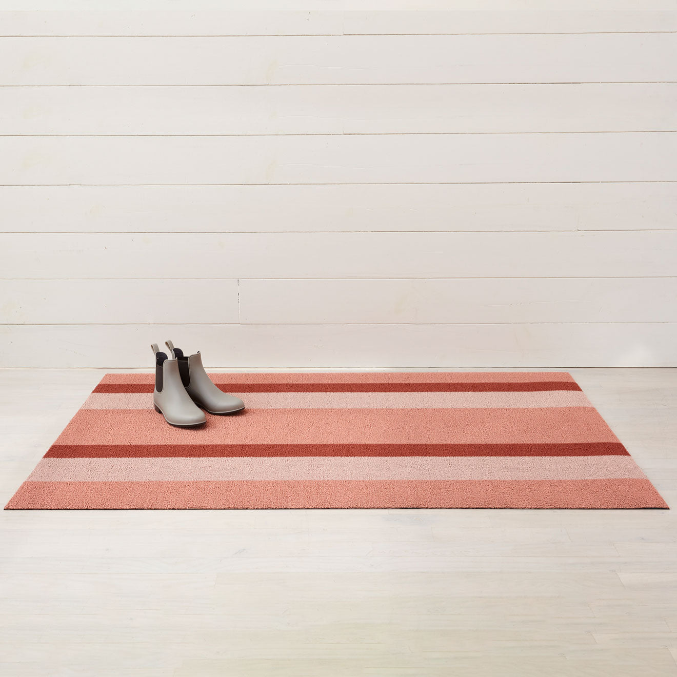 Bold Stripe Shag Mats - Peach Big Mat