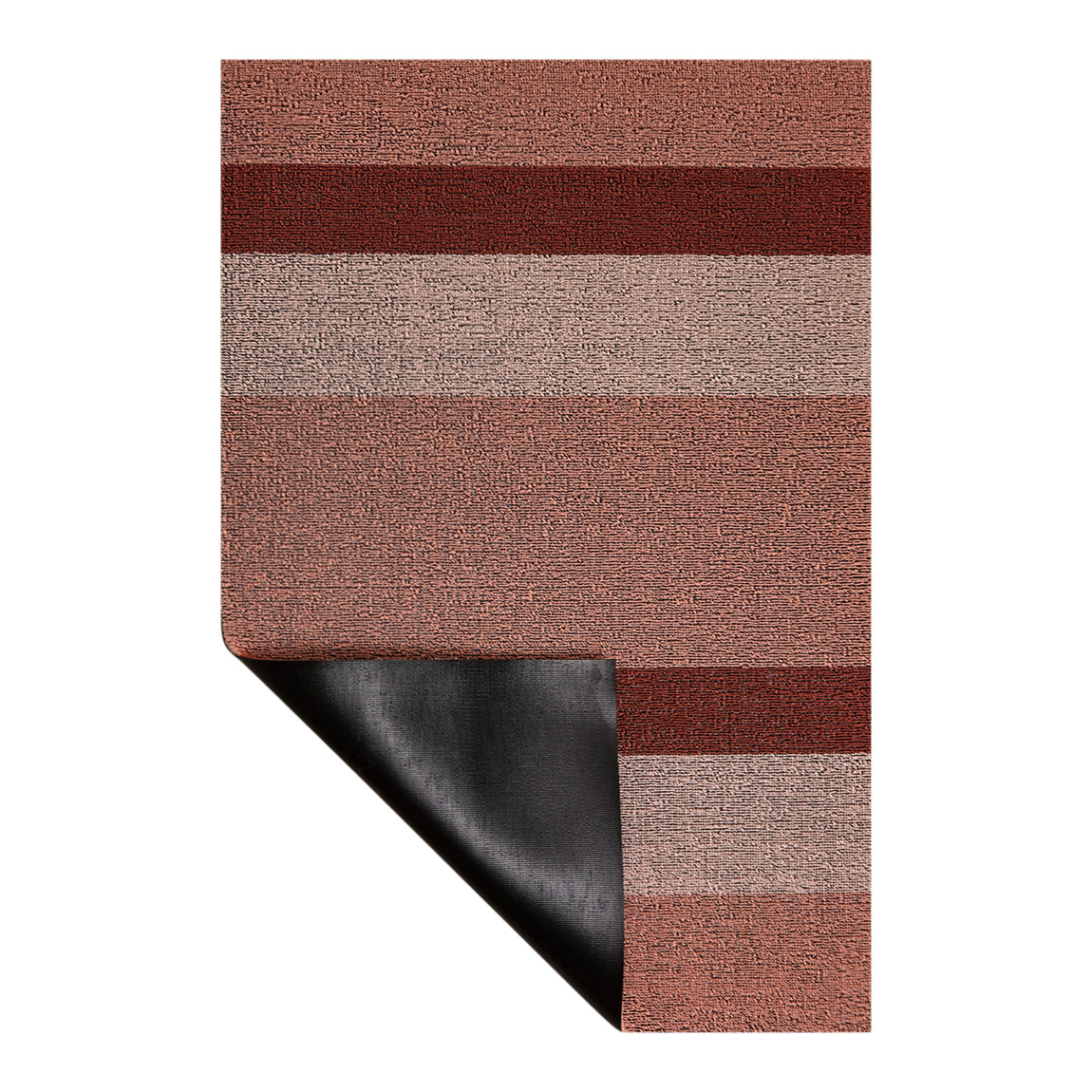Bold Stripe Shag Mats - Peach